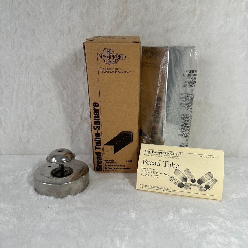 The Pampered Chef Bread Tube-Square #1555 NWB & Cut-N-Seal biscuits cookies